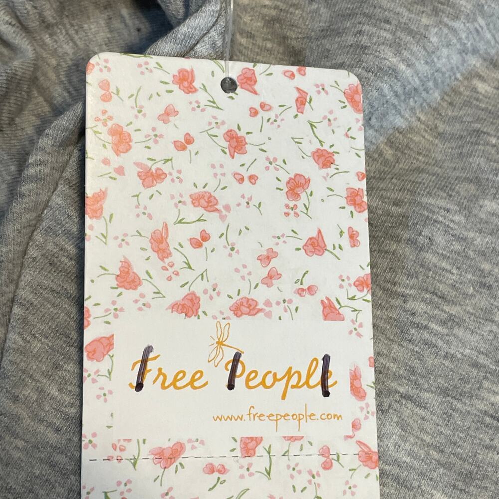 Free People Movement Lara Pullover Heather Gray Funnel Neck Size Large NWT - Picture 5 of 16